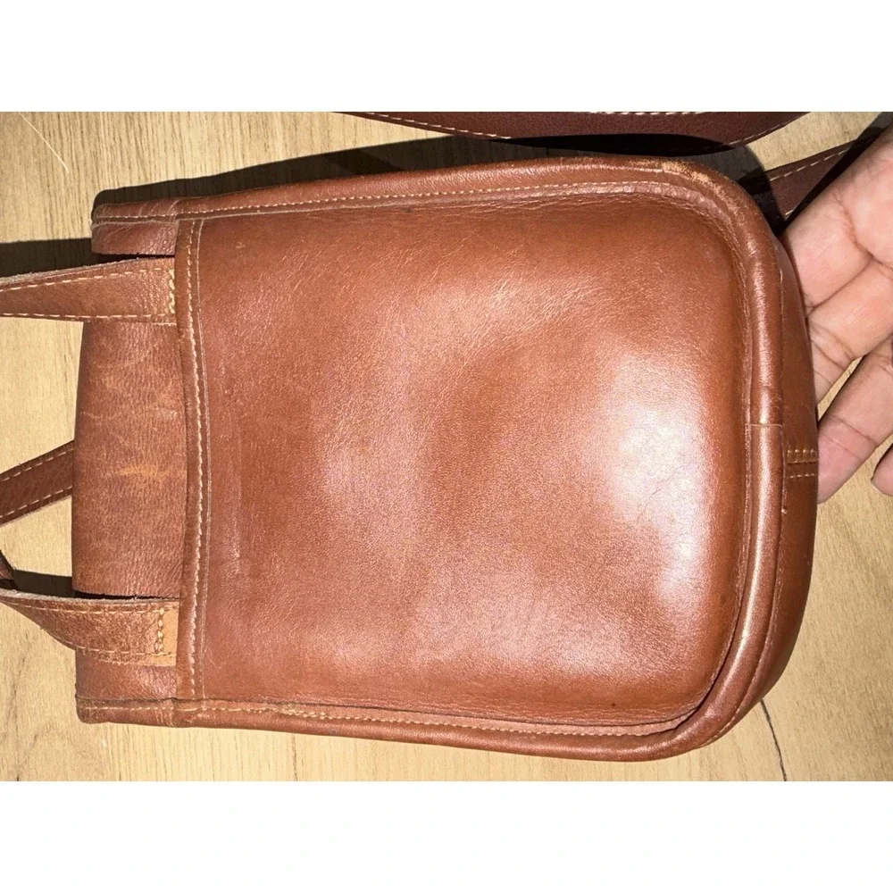 COACH Small Sidepack British Tan Shoulder Crossbody Bag #9978 Vintage 90's T